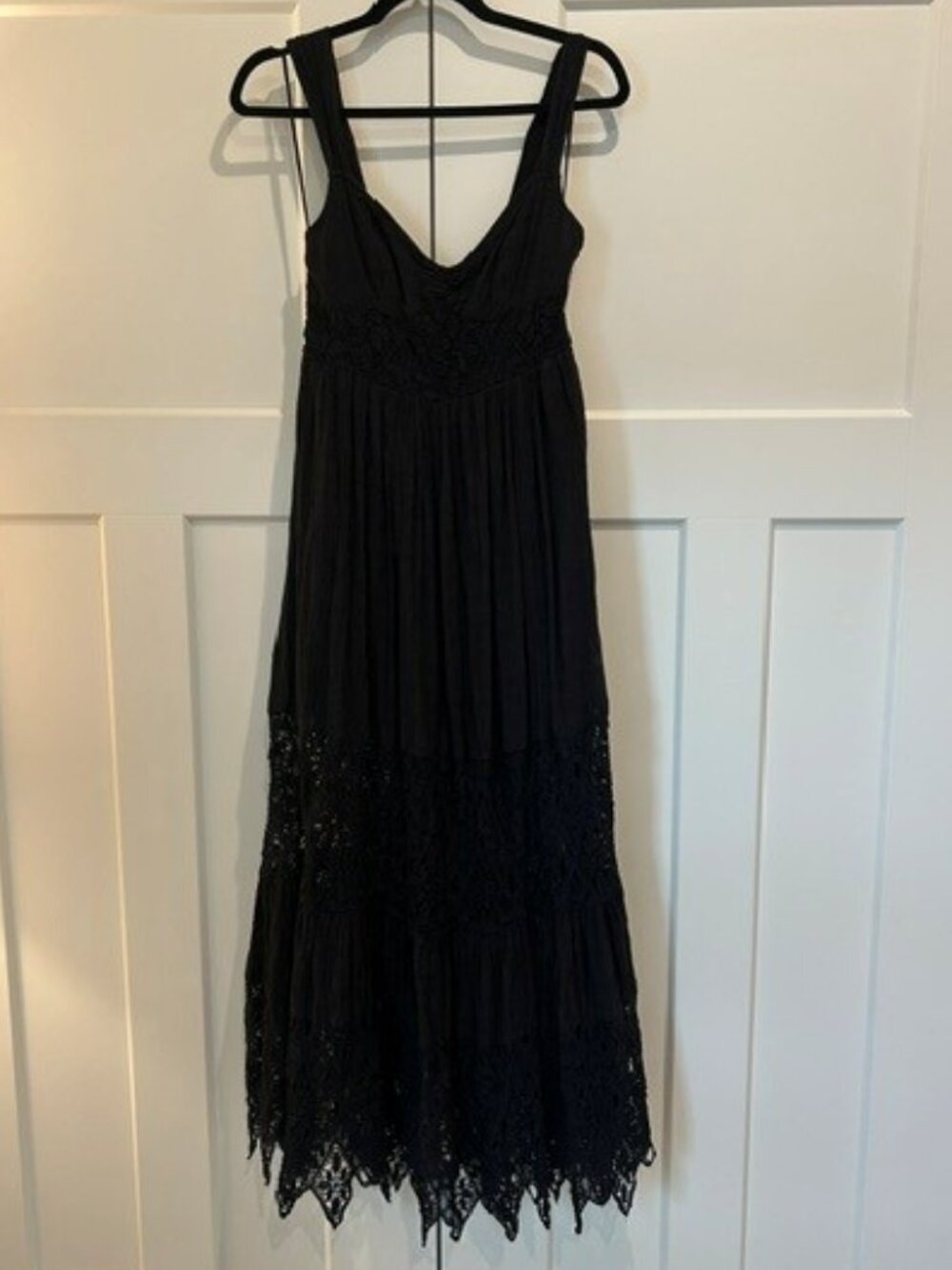 FREE PEOPLE Lace Trim Sleeveless Maxi Dress